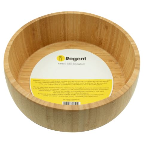 Regent Bamboo Salad Serving Bowl 258x103mm