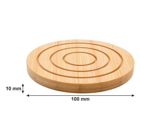 Regent Bamboo Round Coasters with Slots Set of 6