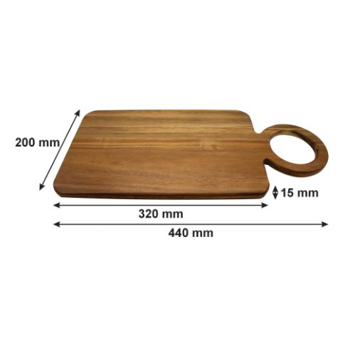 Regent Acacia Wood Serving board with Ring Handle