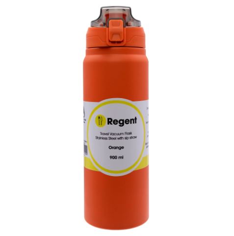 Regent Travel Vacuum Flask Stainless Steel Orange