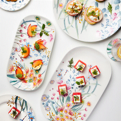 Maxwell Williams Eucalyptus Bloom Ovl Platter33x23