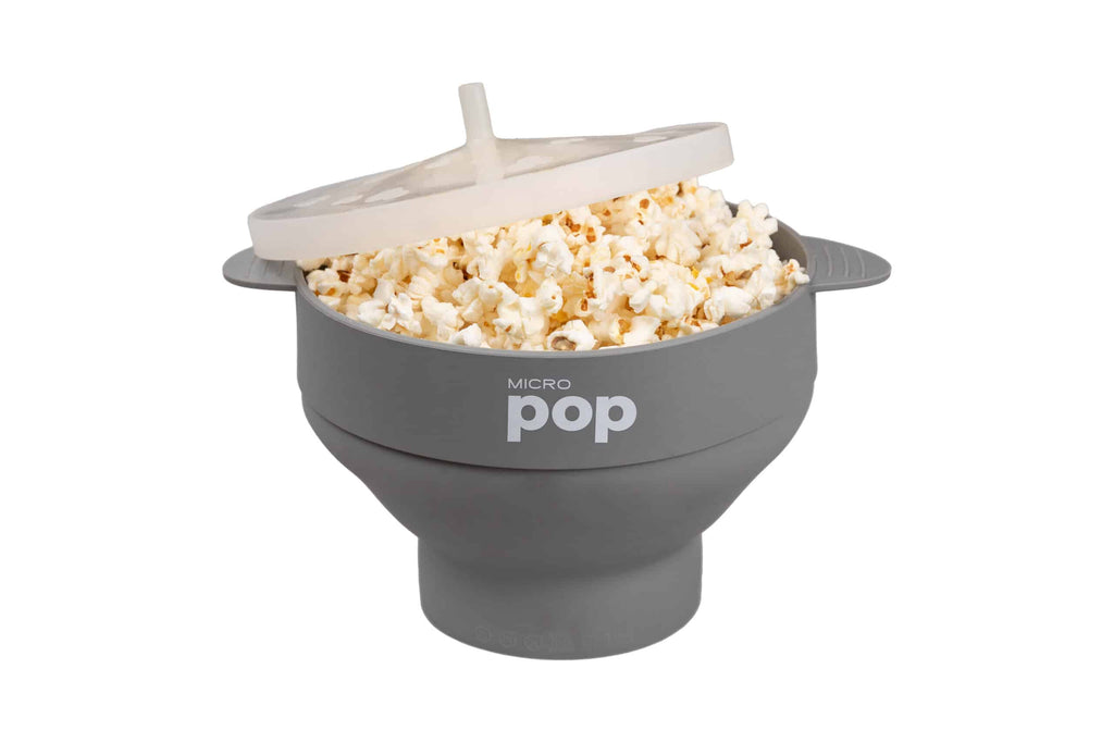 Micro Pop Silicone Microwave Popcorn Popper Grey