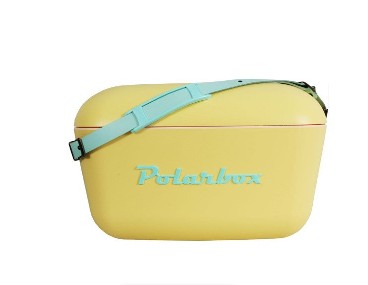 Polarbox Retro Cooler 20L Yellow&Water Green Strap