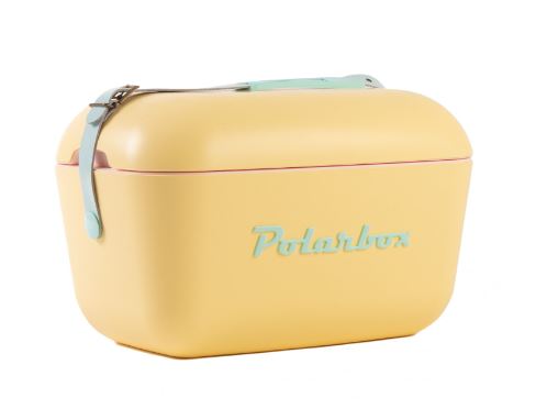 Polarbox Retro Cooler 20L Yellow&Water Green Strap