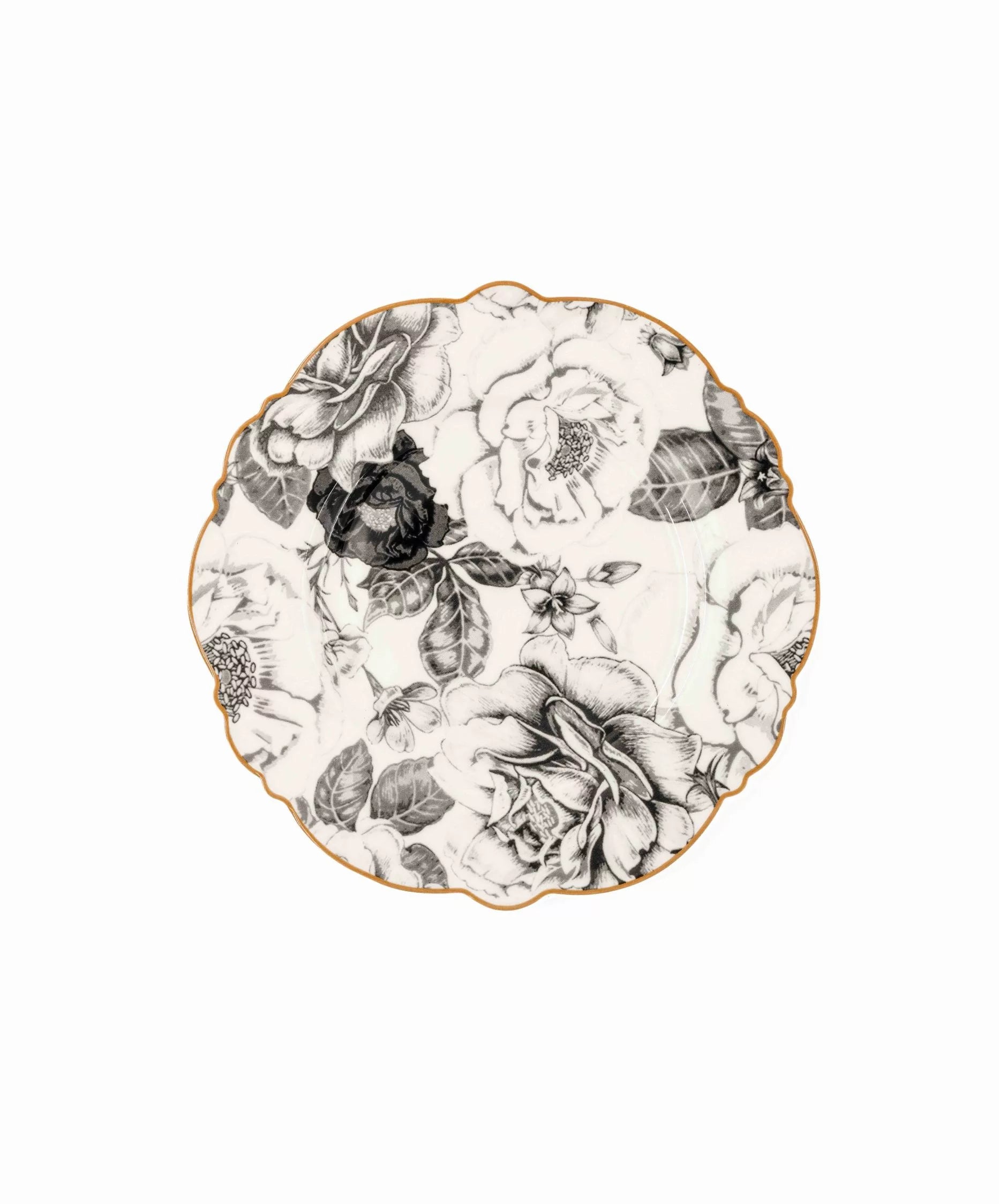 Jenna Clifford Black Rose Side Plates Set of 4