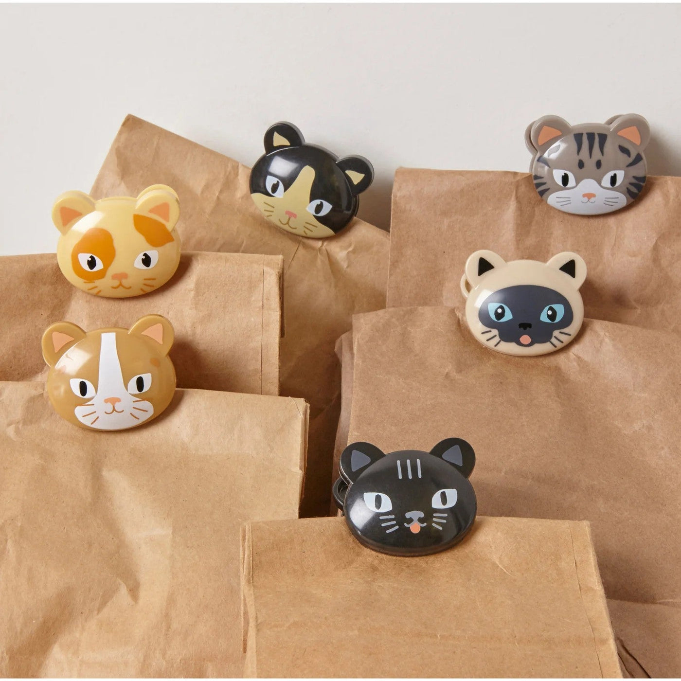 Bag Clips Cat Set of 6