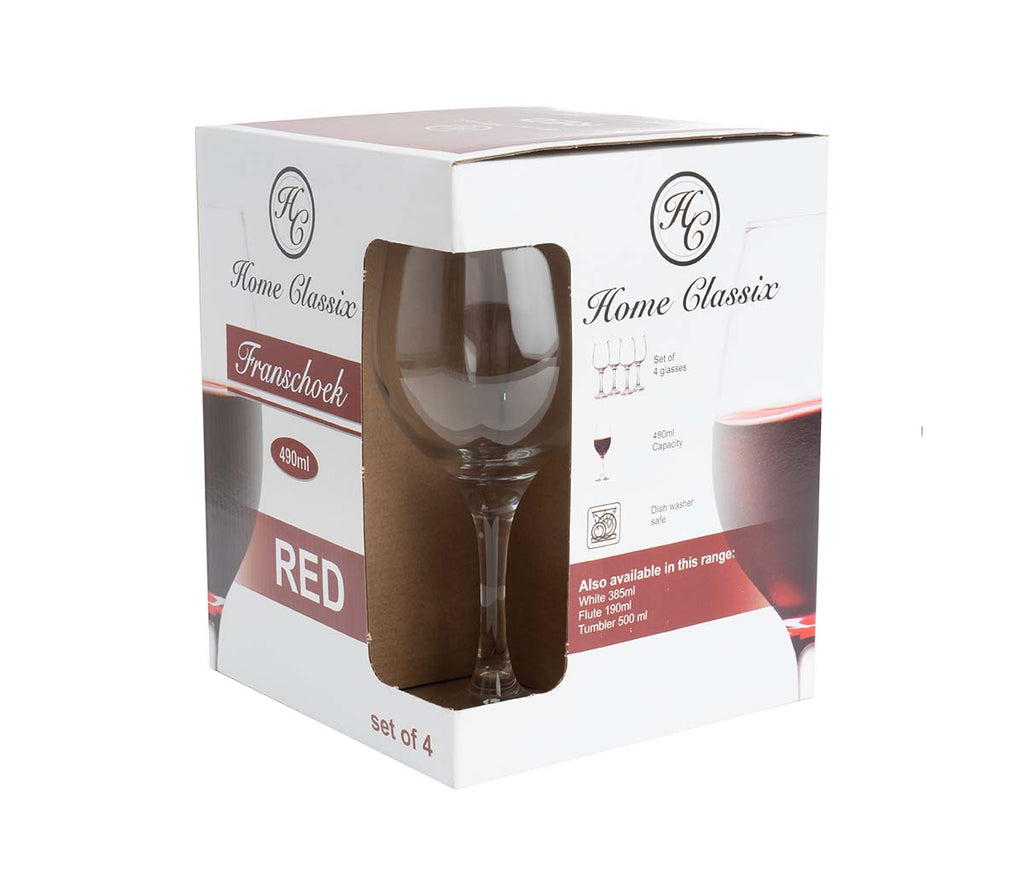 Home Classix Franschoek Red Wine 490ml Set of 4