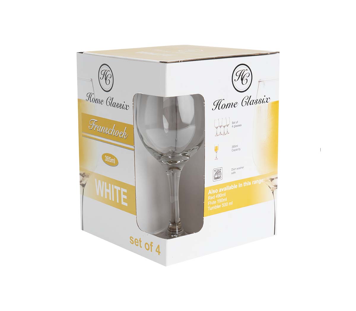 Home Classix Franschoek White Wine 385ml Set of 4