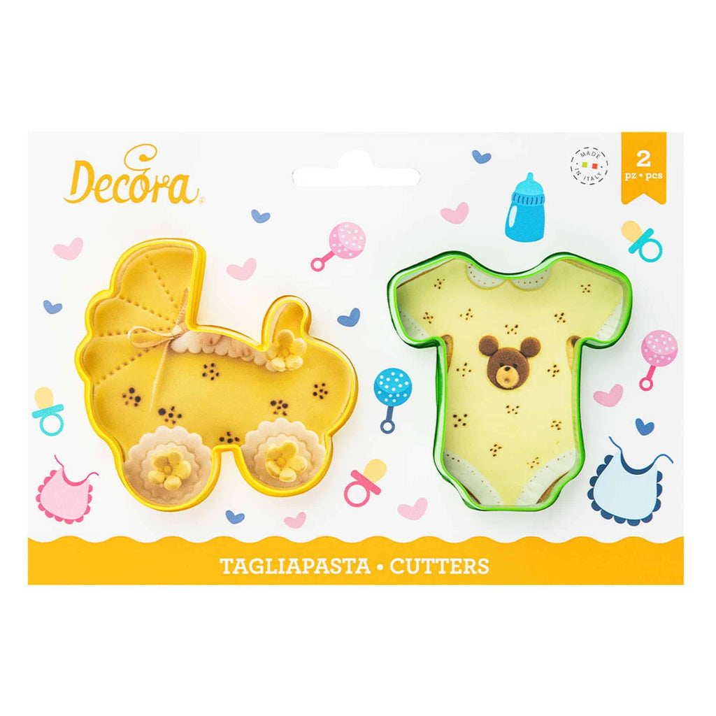 Decora Cookie Cutters Babygro & Pram Set of 2