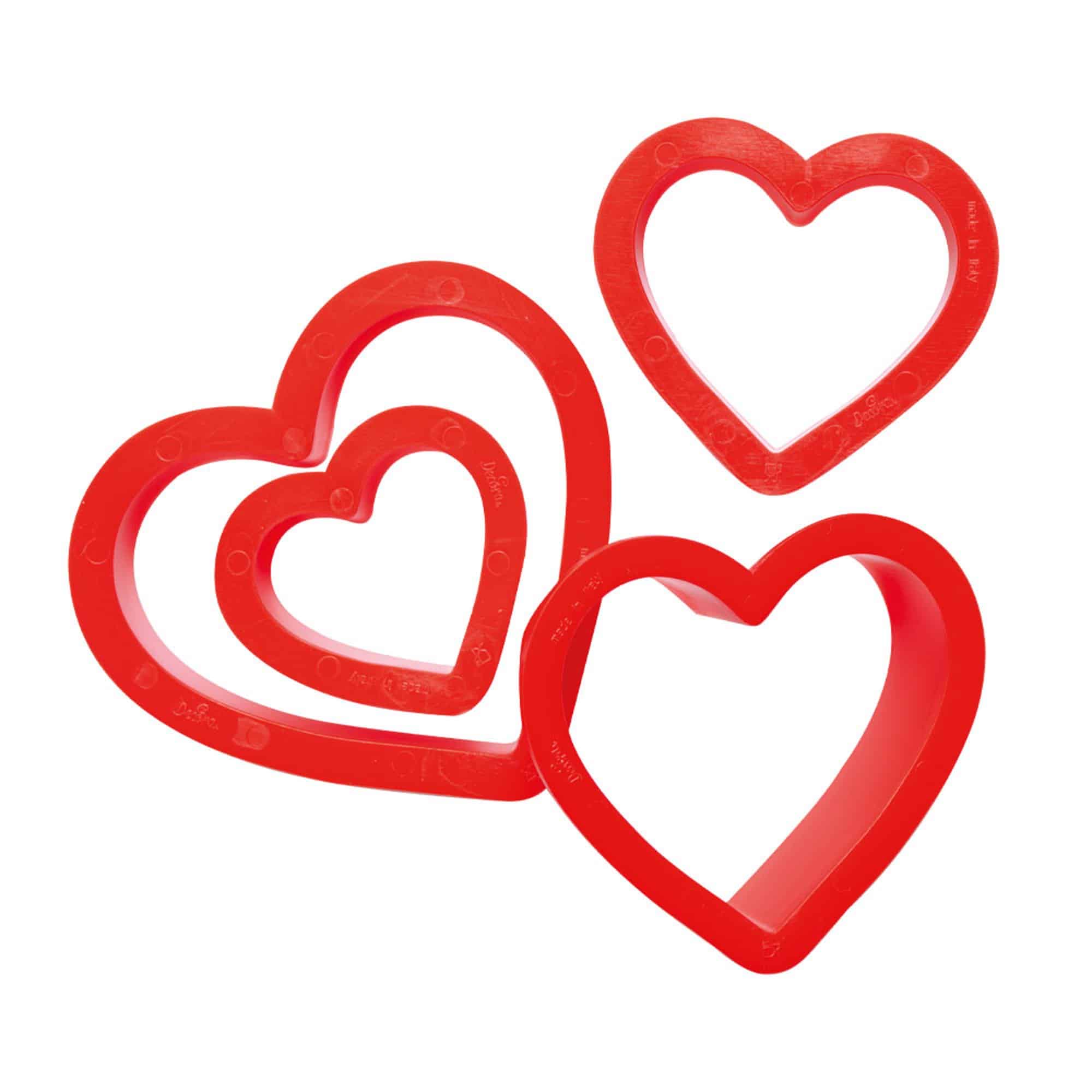 Decora Cookie Cutters Heart Set of 4