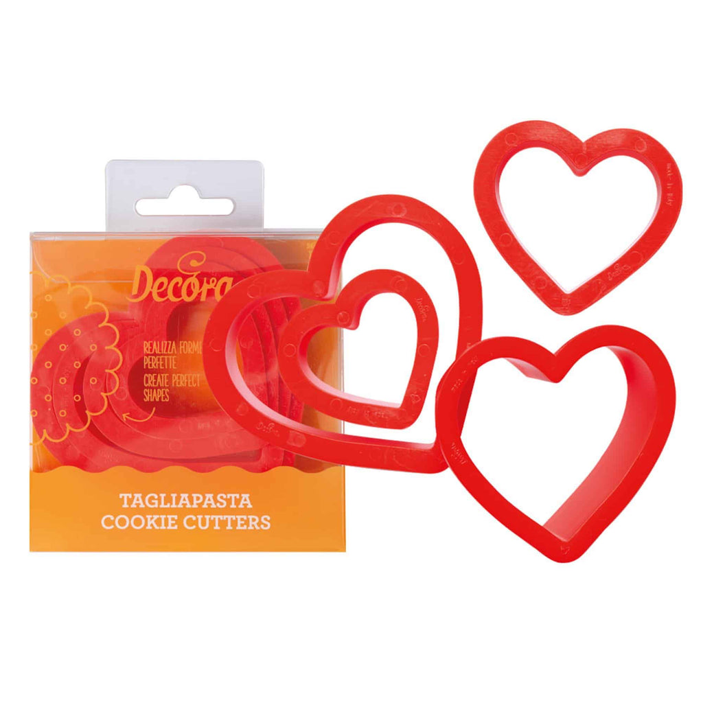 Decora Cookie Cutters Heart Set of 4