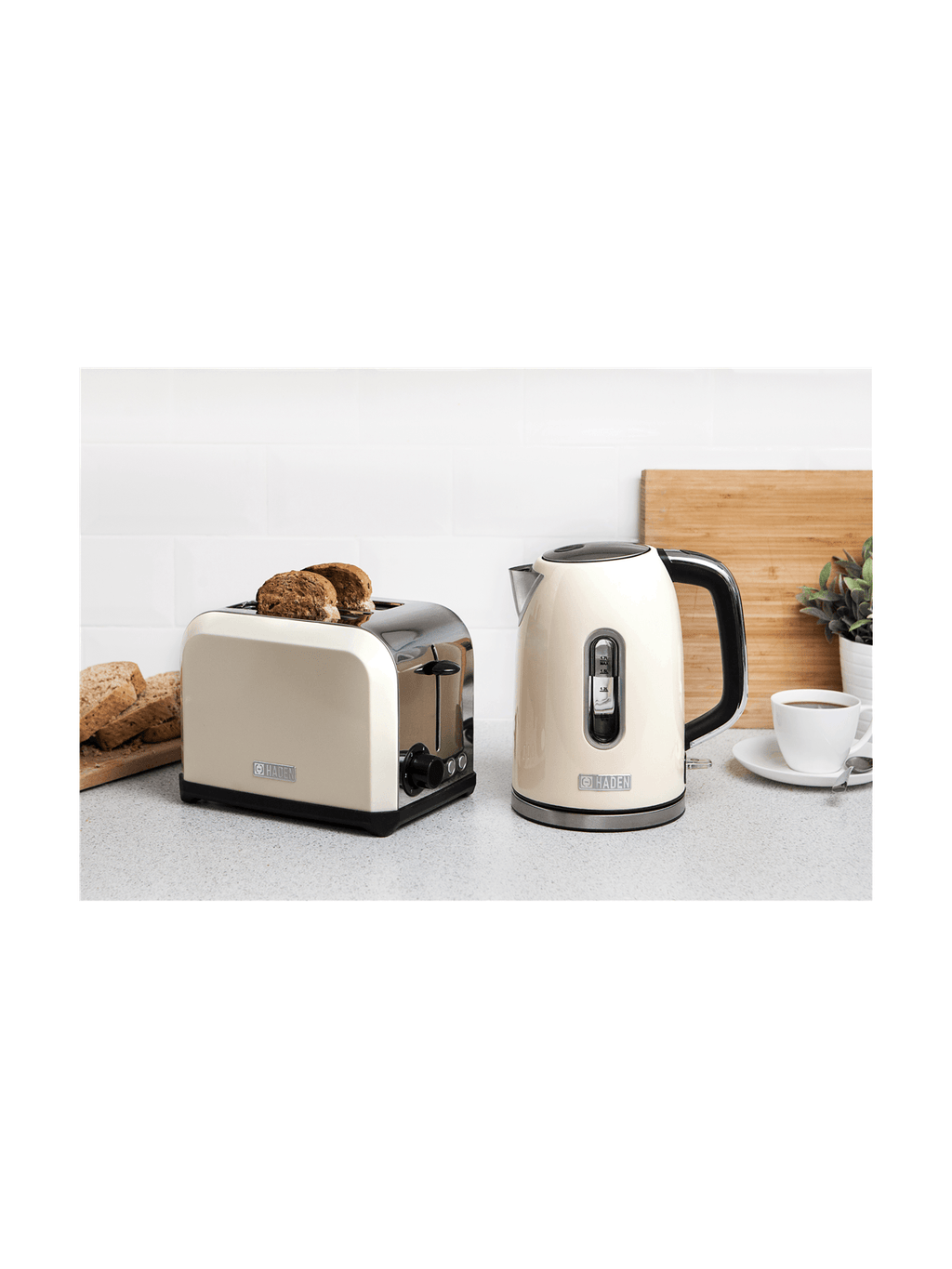 Haden Chiswick Kettle & Toaster Set Cream