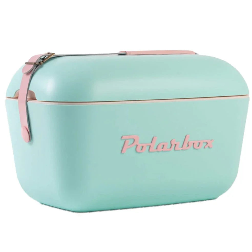 POLARBOX RETRO COOLER BOX 12L CYAN AND PINK