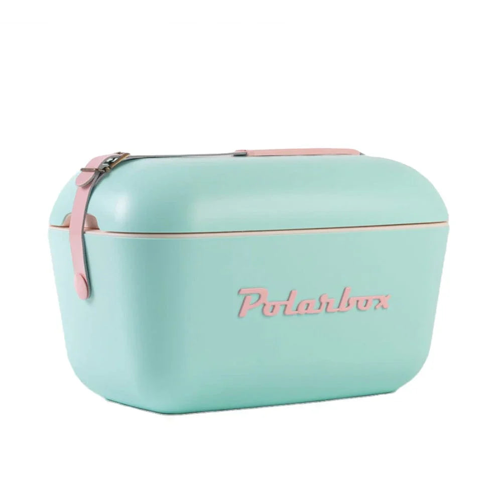 POLARBOX RETRO COOLER BOX 12L CYAN AND PINK