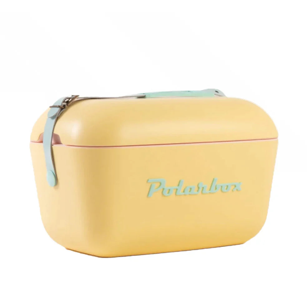 POLARBOX RETRO COOLER BOX 12L YELLOW AND CYAN