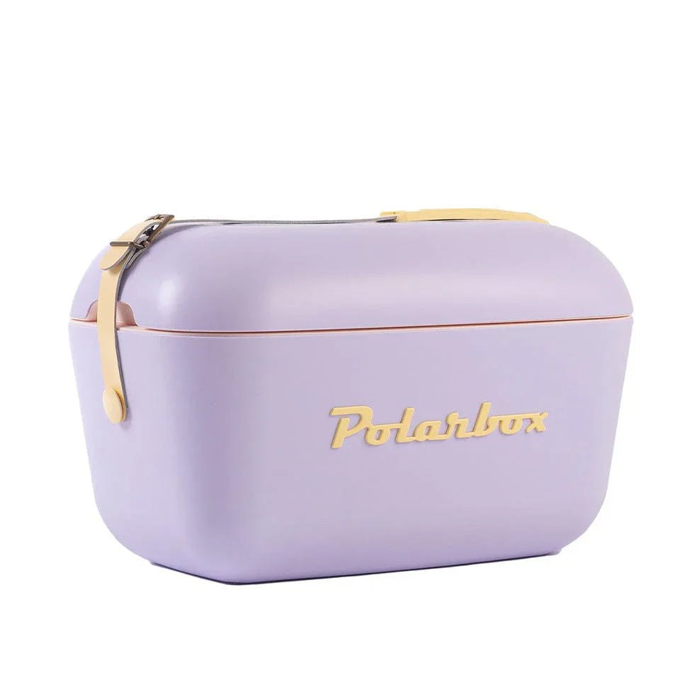 POLARBOX RETRO COOLER BOX 12L LILAC AND YELLOW