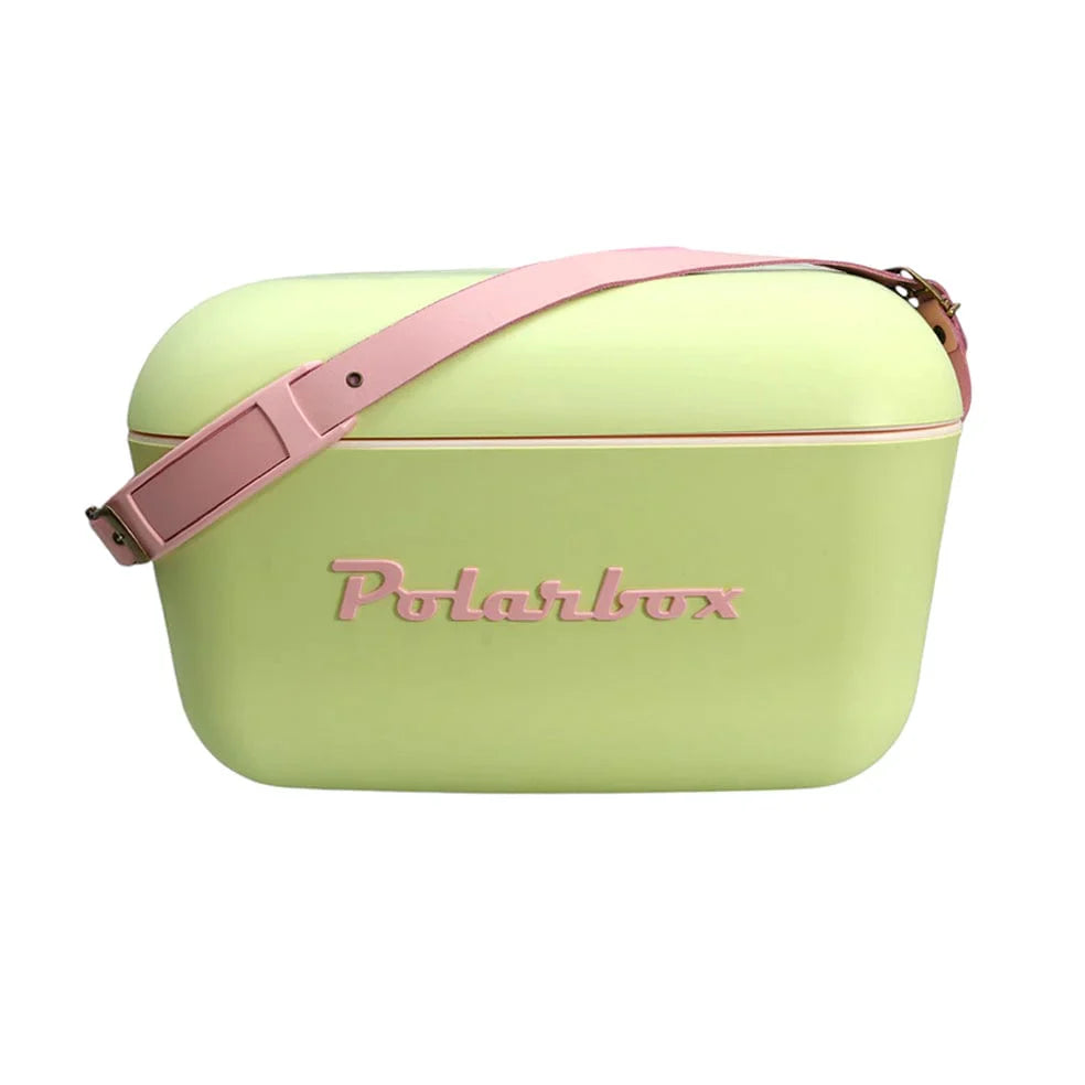 POLARBOX RETRO COOLER BOX 12L  LIME AND ROSA