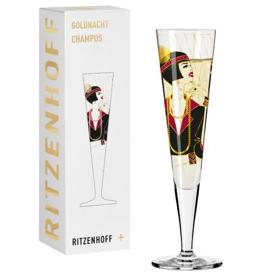 Ritzenhoff Golden Night Champagne Glass Samy Halim