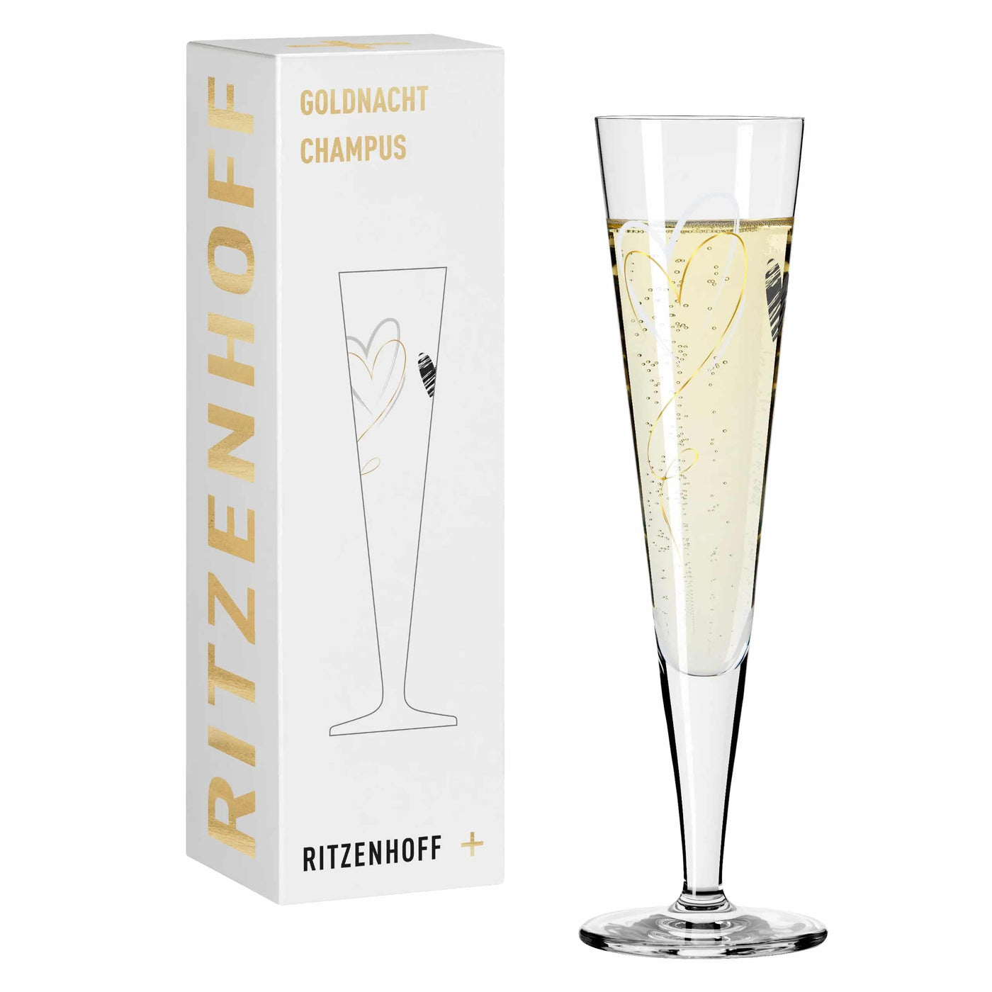 Ritzenhoff Golden Night Champagne Glass C Kordes