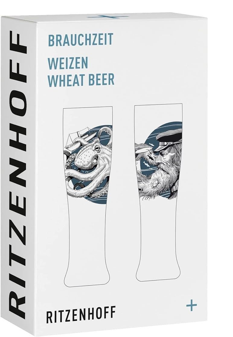 Ritzenhoff Brauchzeit Weizen Wheat Beer Set of 2