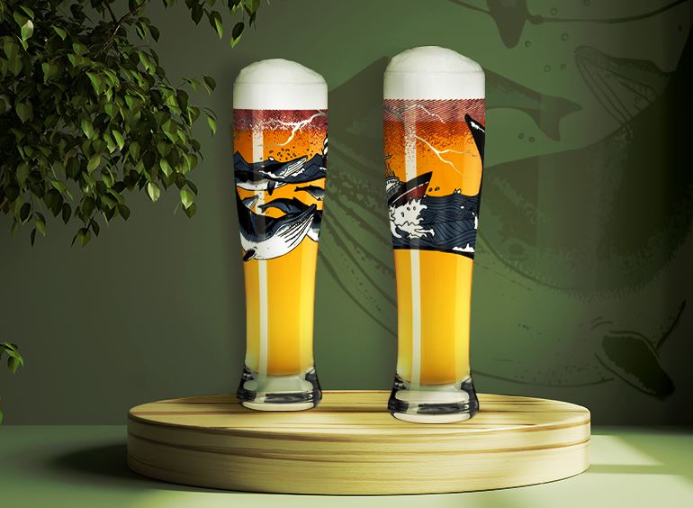Ritzenhoff Brauchzeit Weizen Wheat Beer Set of 2