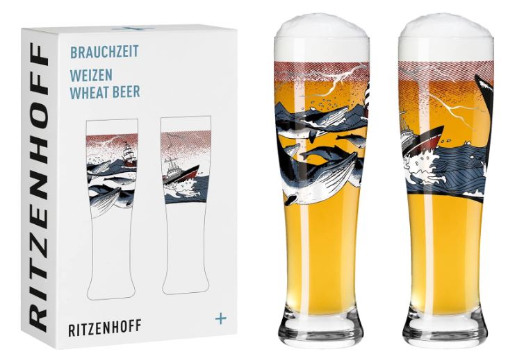 Ritzenhoff Brauchzeit Weizen Wheat Beer Set of 2