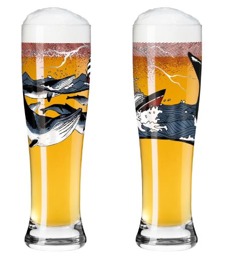 Ritzenhoff Brauchzeit Weizen Wheat Beer Set of 2