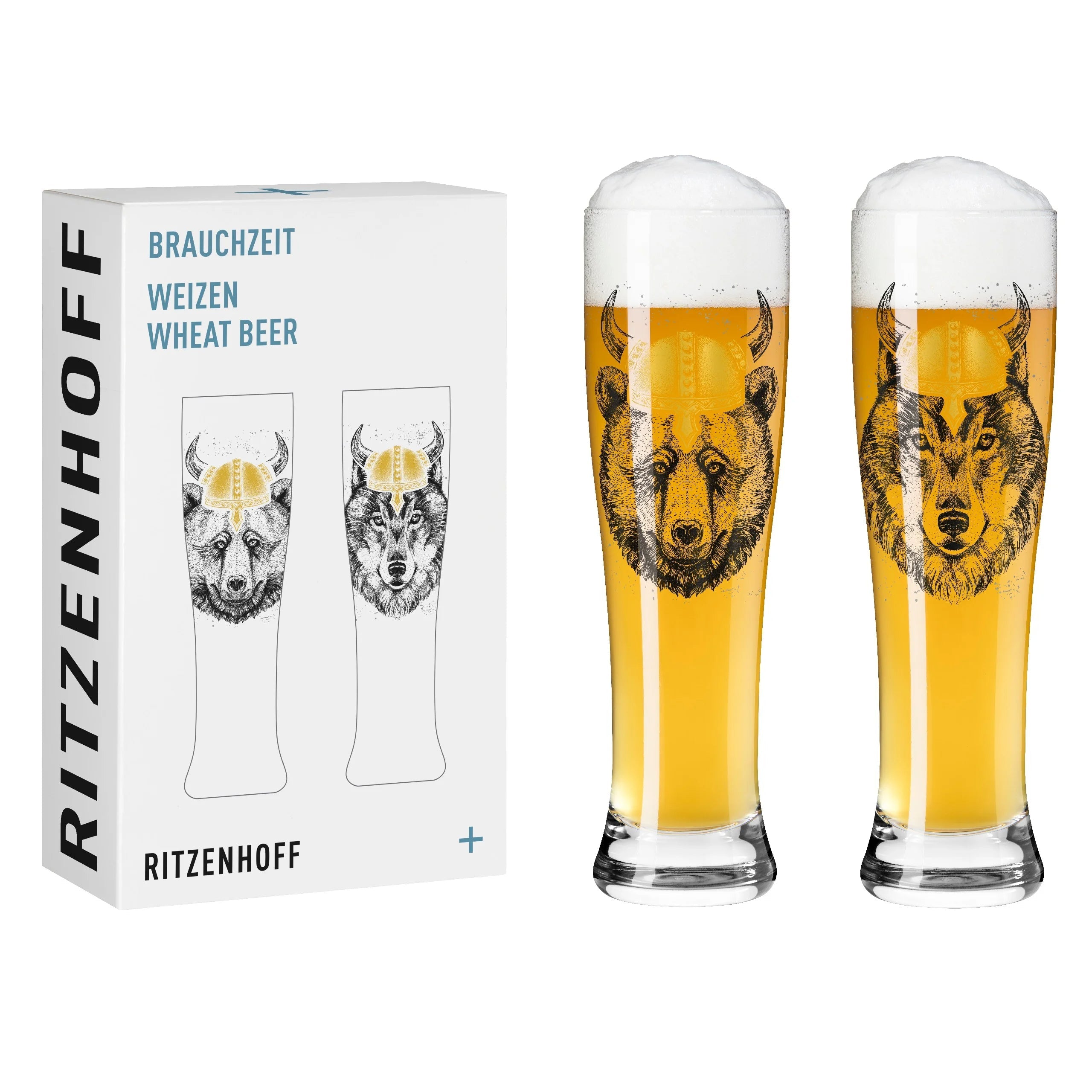 Ritzenhoff Brauchzeit Weizen Wheat Beer Set of 2