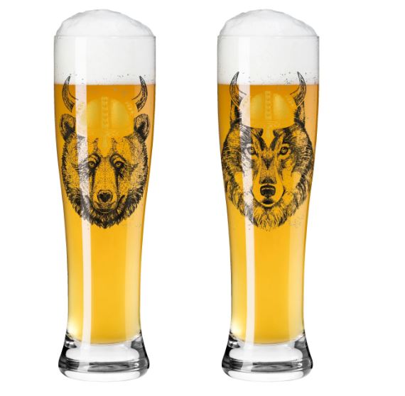 Ritzenhoff Brauchzeit Weizen Wheat Beer Set of 2