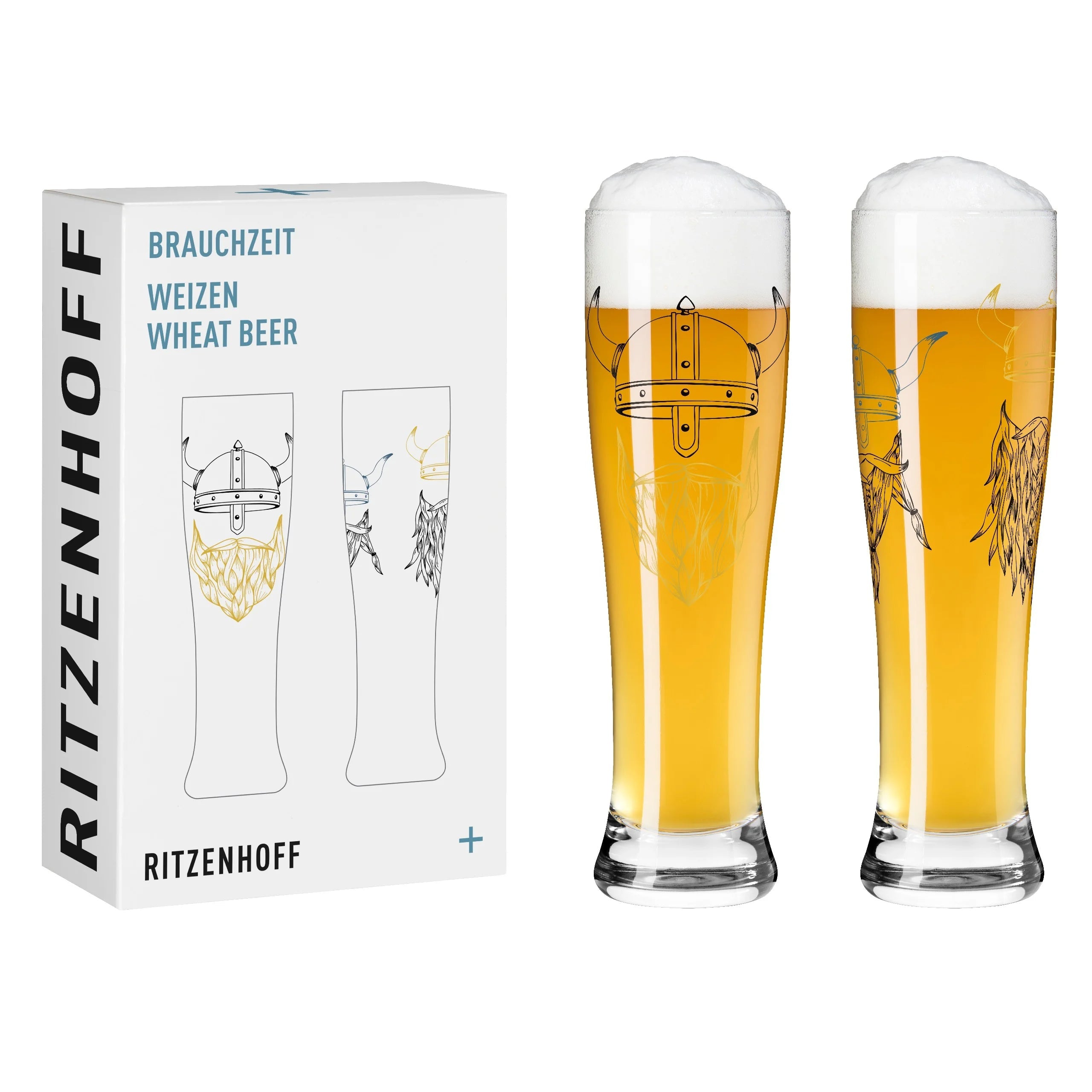 Ritzenhoff Brauchzeit Weizen Wheat Beer Set of 2