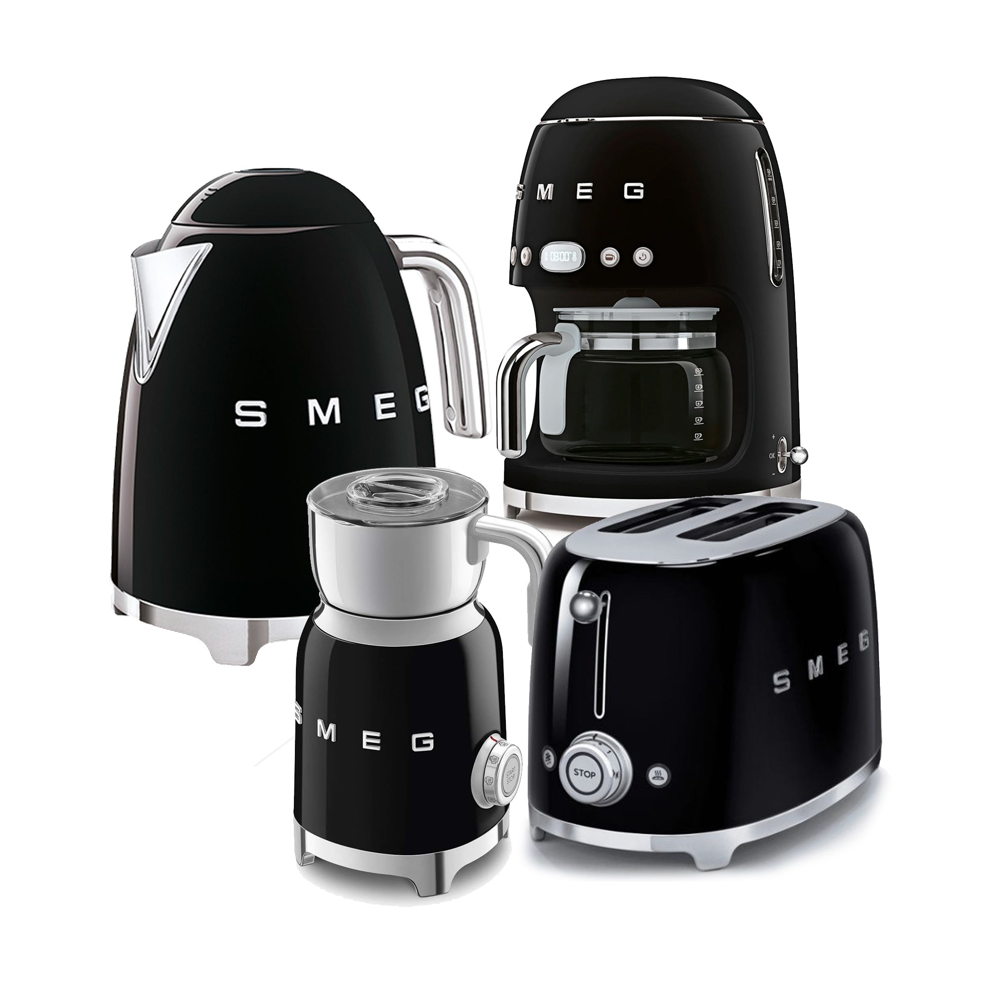 Smeg 4 Piece Combo Black