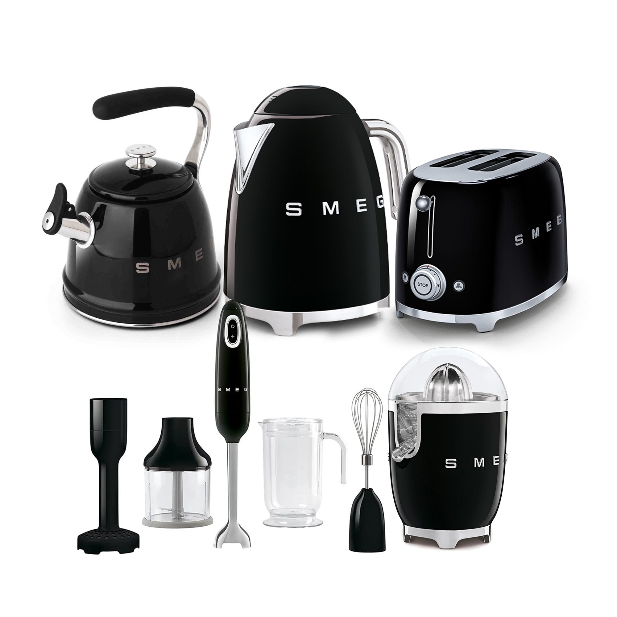 Smeg 5 Piece Combo Black
