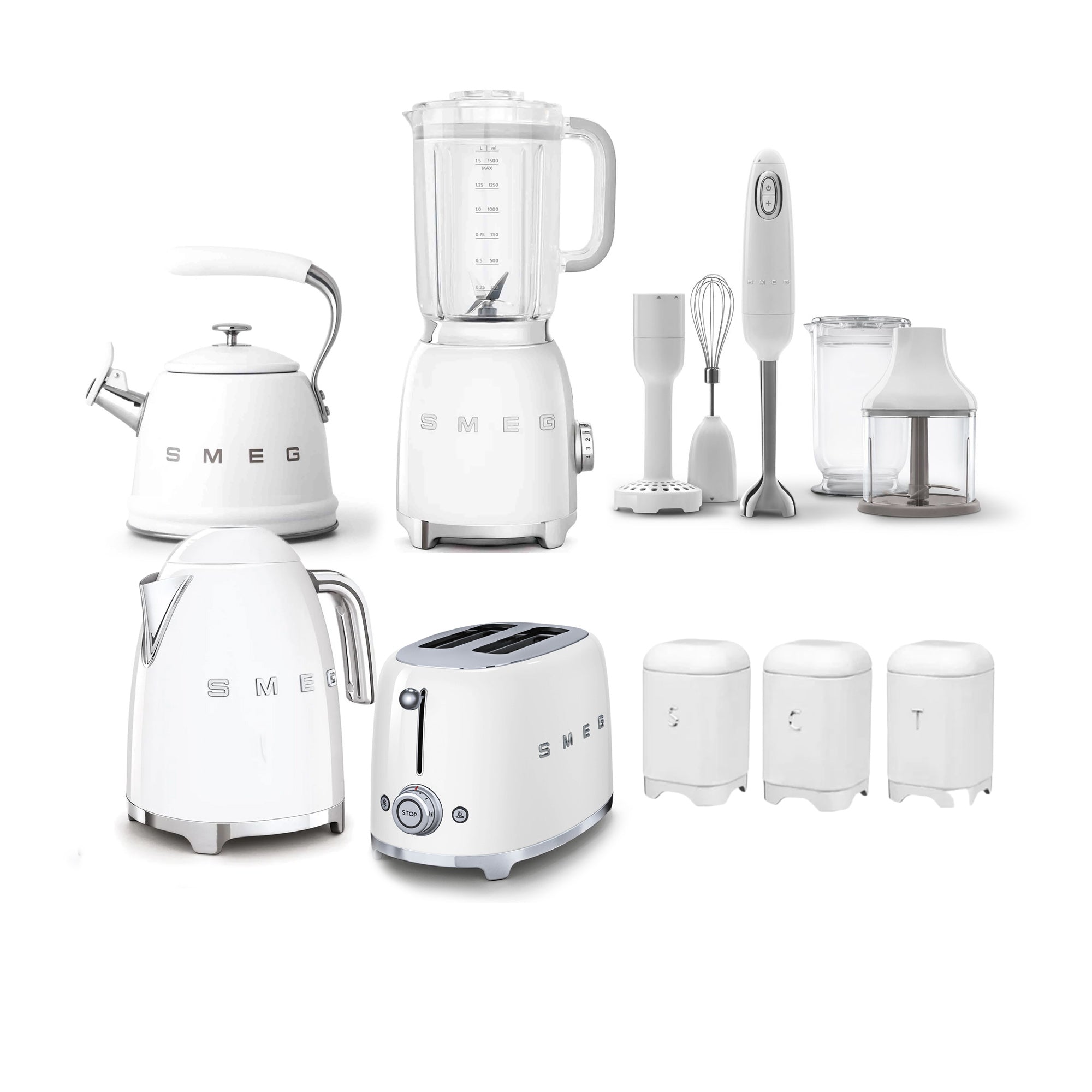 Smeg 6 Piece Combo White
