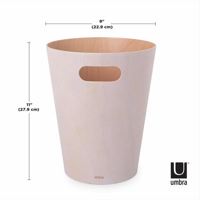 Umbra Woodrow Can White And Natural 7.5L