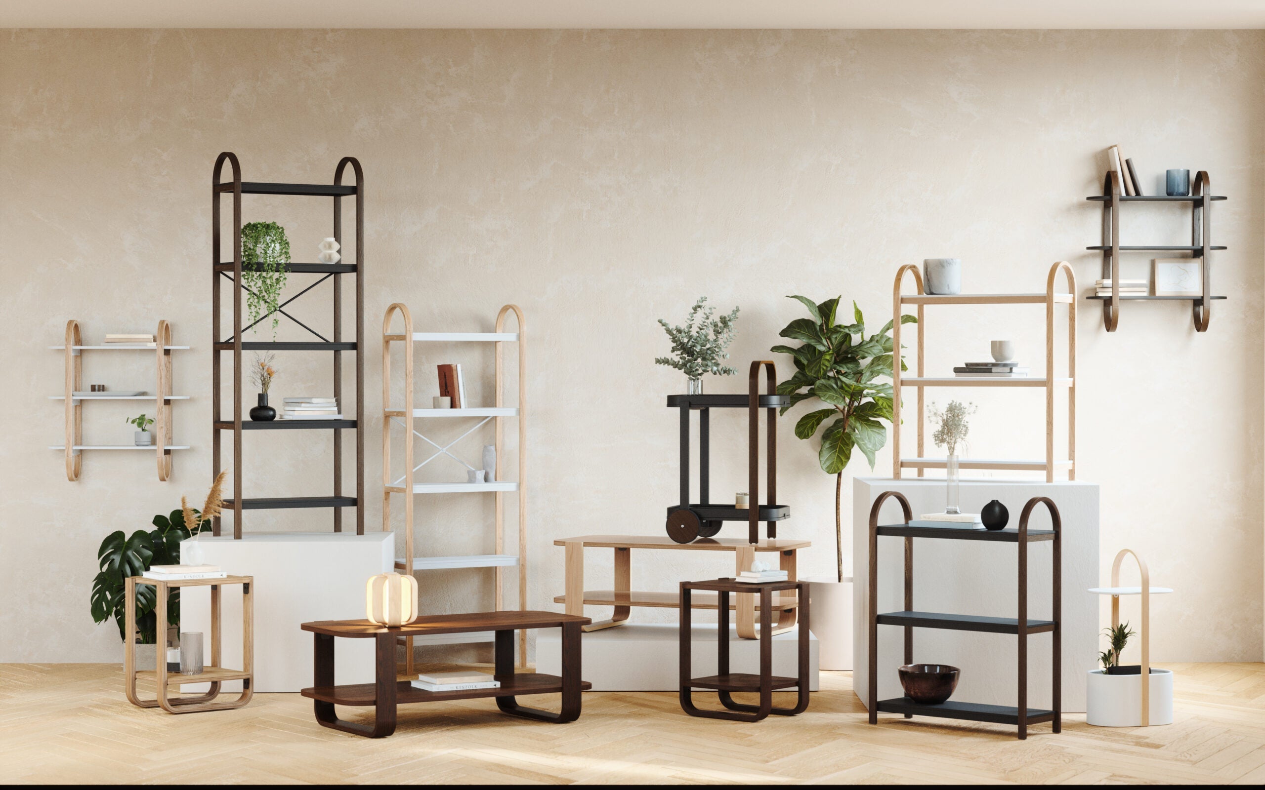 Umbra Bellwood Freestand Shelf 5 Tier White&Natura
