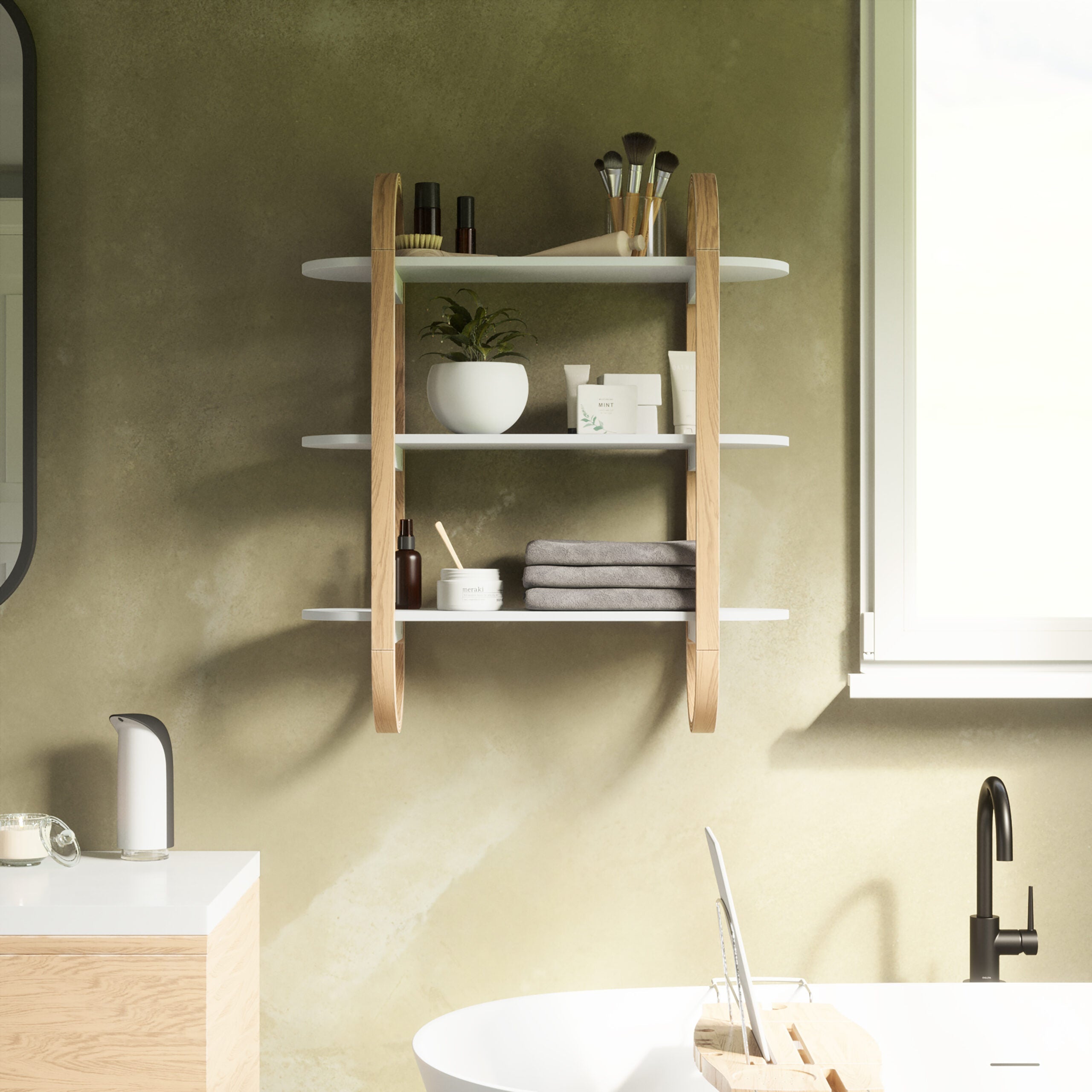 Umbra Bellwood Wall Shelf White&Natural