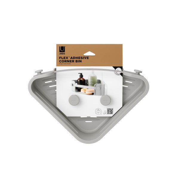 Umbra Flex Adhesive Corner Bin Grey