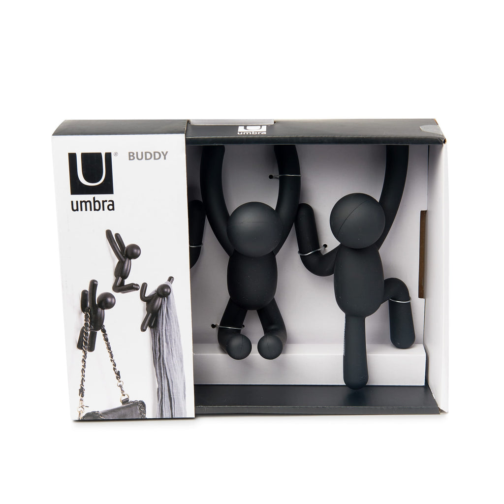 Umbra Buddy Hooks Black Set of 3