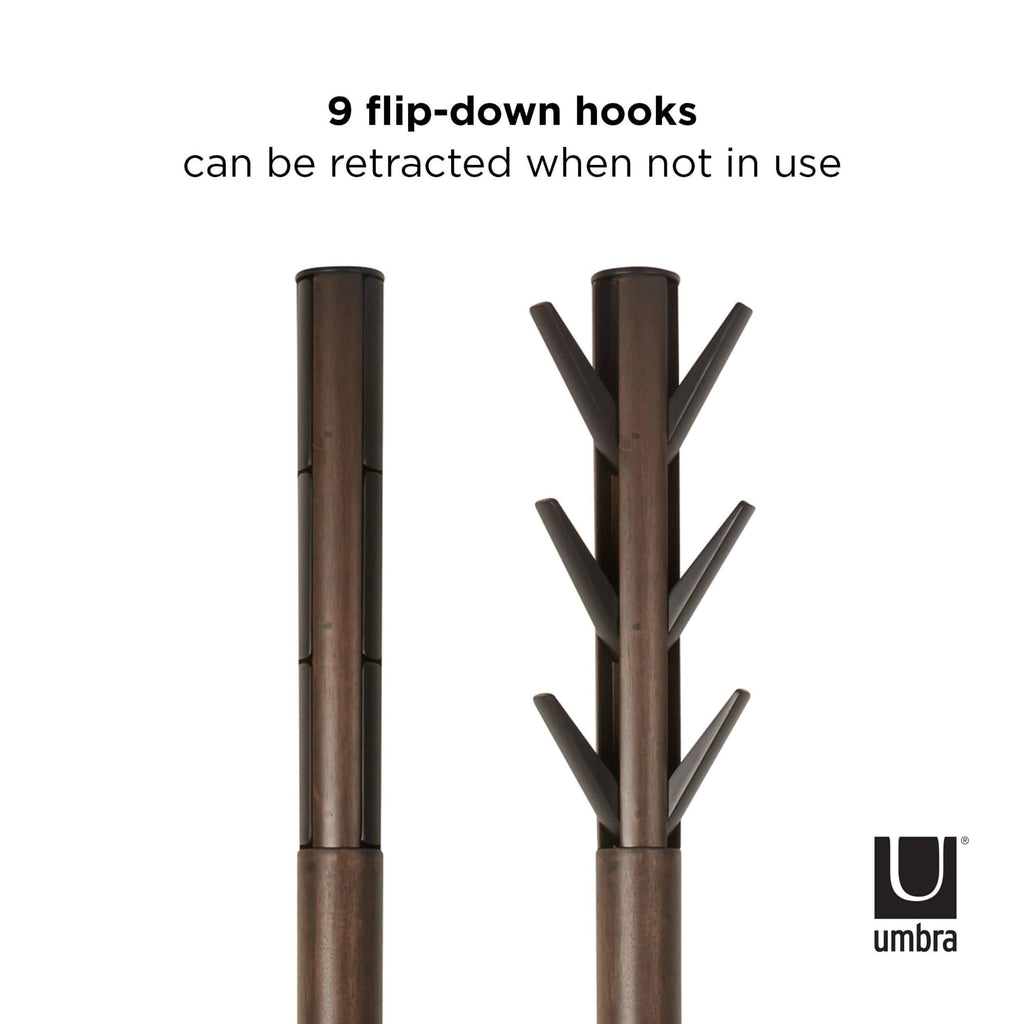Umbra Flapper Coat Rack Black And Walnut