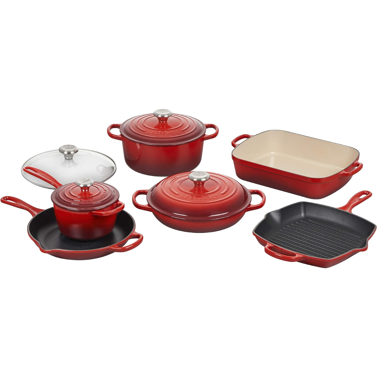 Le Creuset Signature Enameled Cast-Iron Cookware Set, 10-Piece