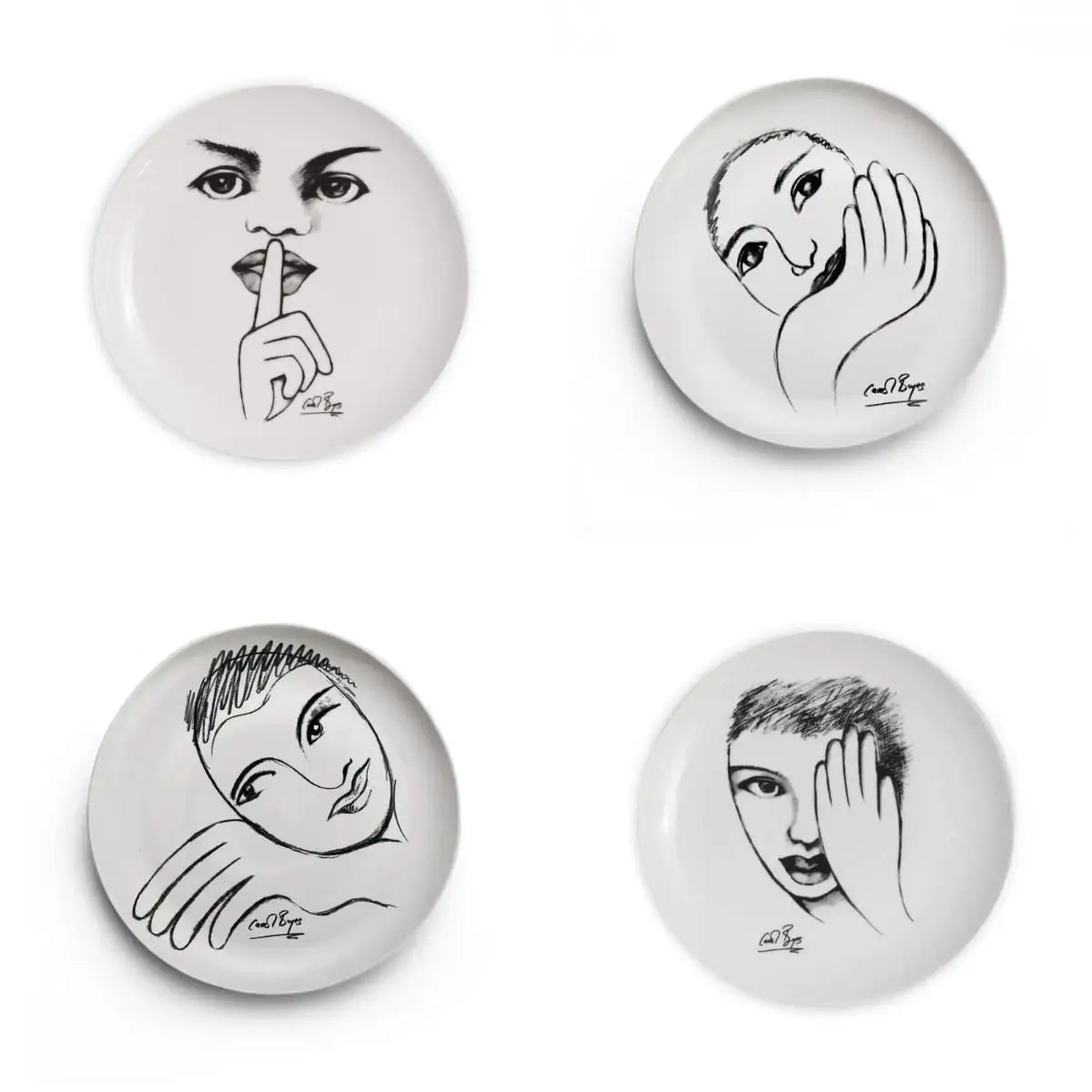 Carrol Boyes Sketchbook Mix SIDE PLATE SET OF 4