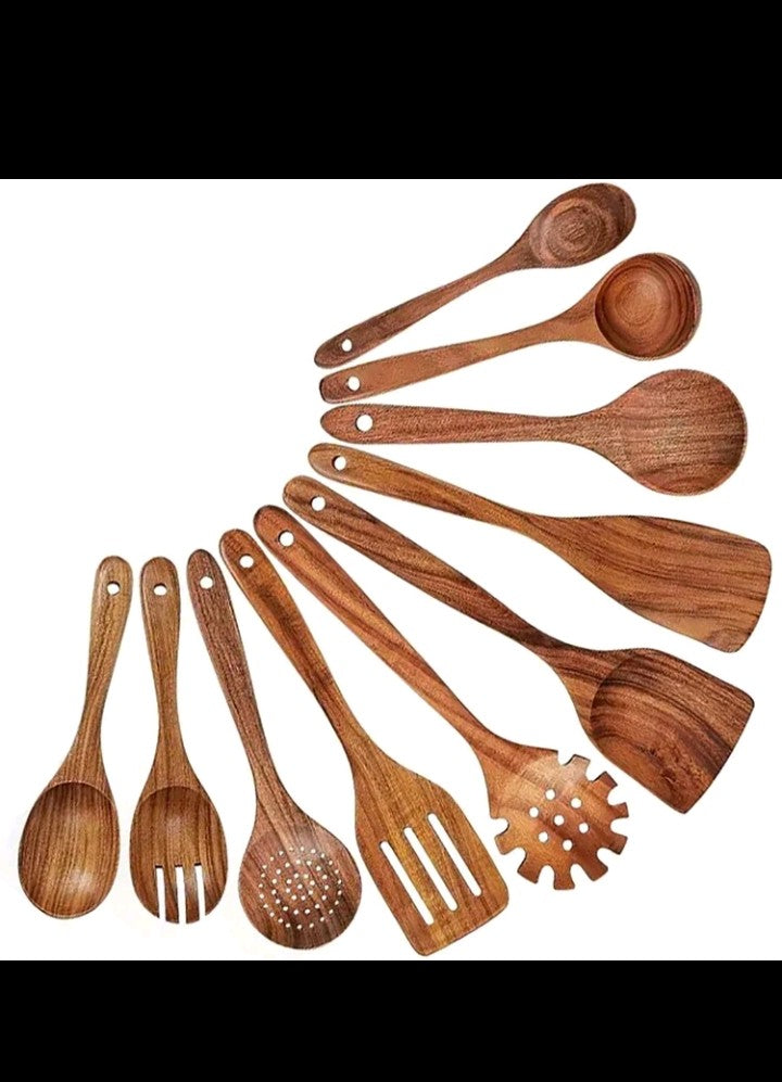 10pcs Wooden Spoons