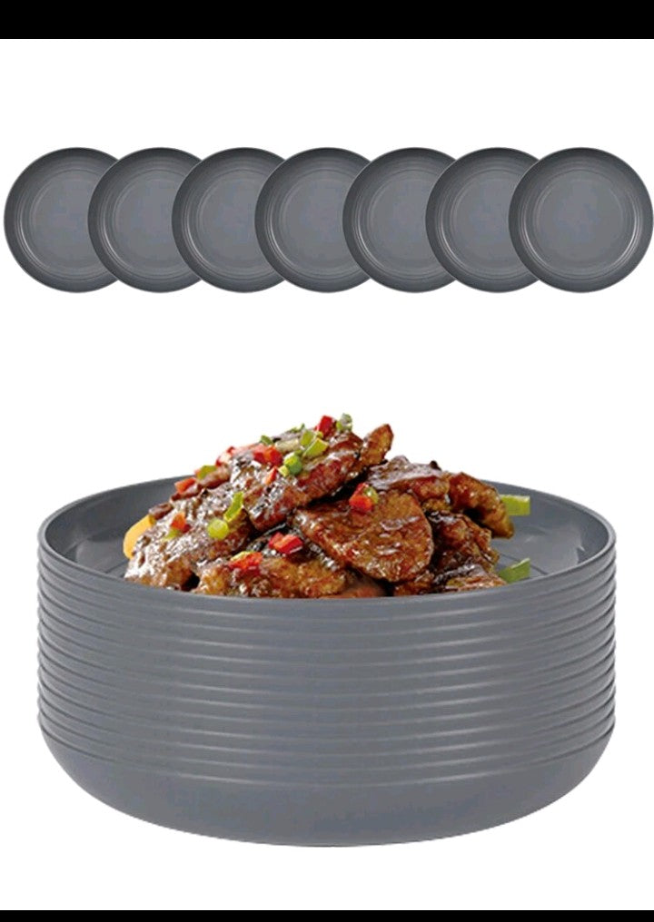 8pcs, 8-Inch Plastic Plates