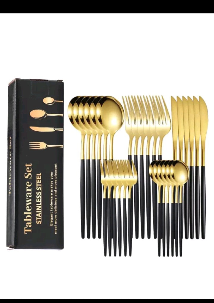 30pcs/Set Stainless Steel Cutlery Set With Box