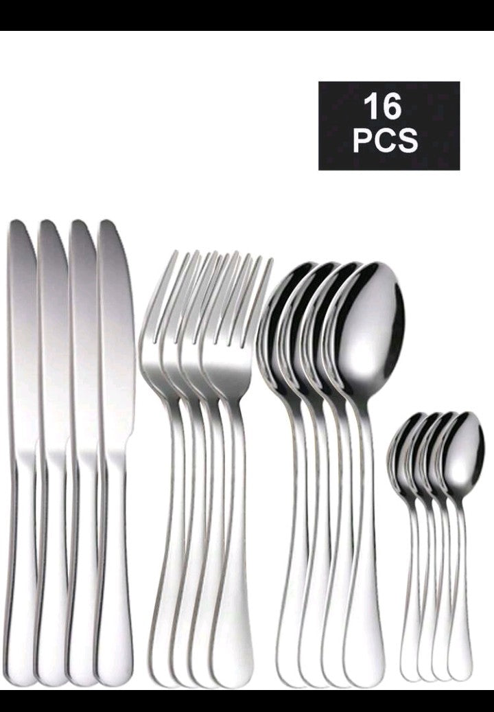 16pcs Stainless Steel Cutlery