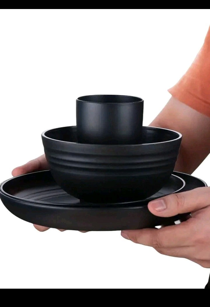 32pcs Unbreakable PP Reusable Plastic Tableware Set