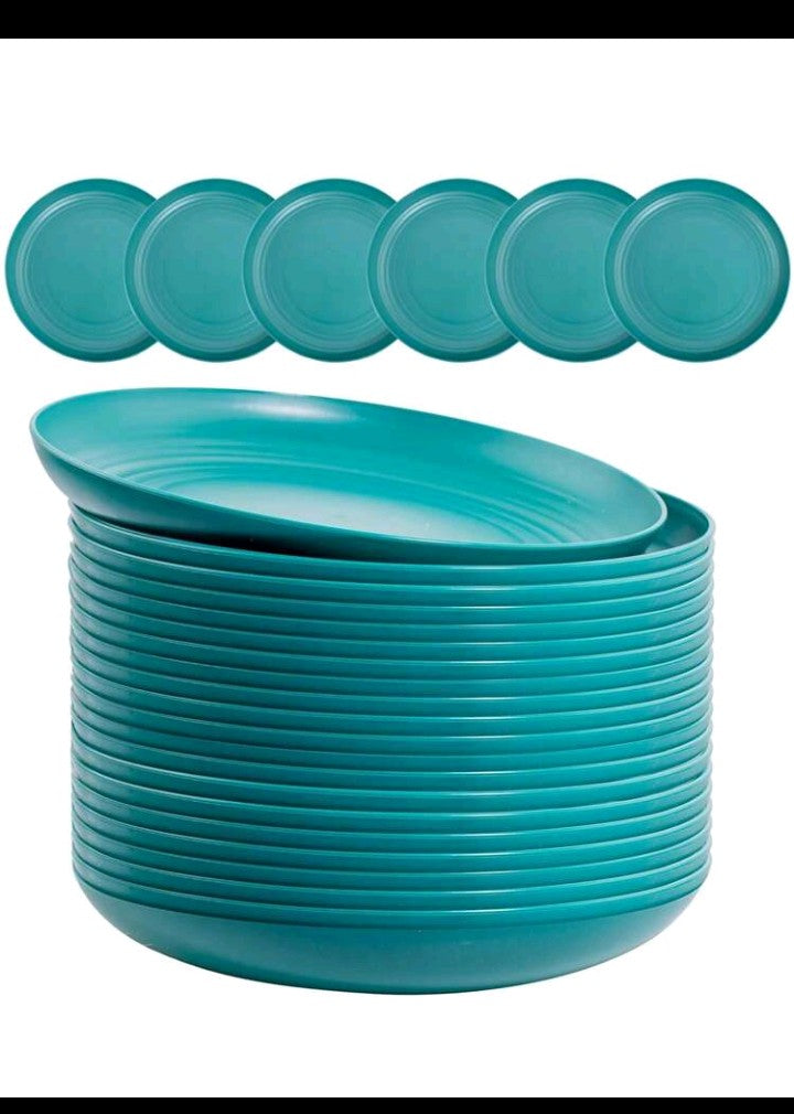 8pcs, 8-Inch Plastic Plates