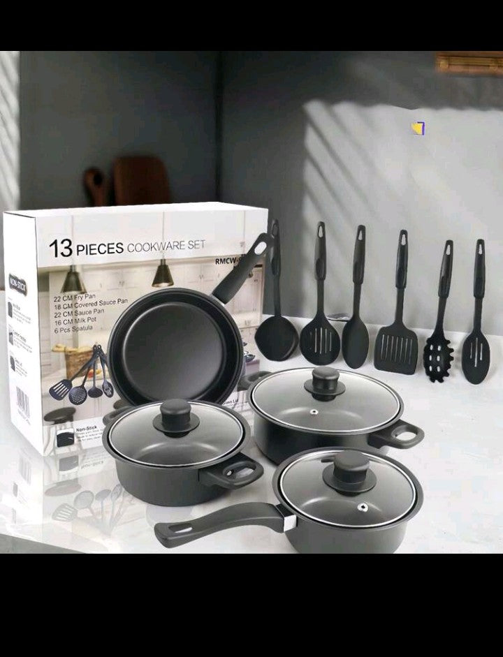 13pcs Ceramic Pot And Frying Pan Set